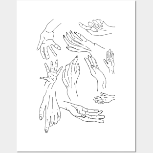 bunch of hands Posters and Art